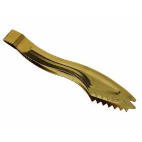 Zange für Shishakohle 16 cm goldfarbig