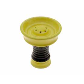 Shisha Kopf Keramik Gelb-Schwarz