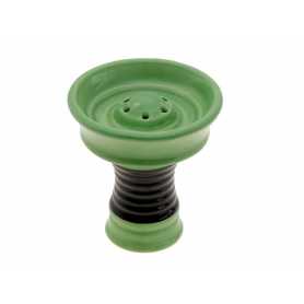 Shisha Kopf Keramik Grün-Schwarz