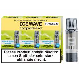 ICEWAVE Pod Vanilla Cream Tobacco 20 mg/ml 3 Stück
