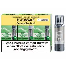 ICEWAVE Pod Kiwi Passionfruit Guave 20 mg/ml 3 Stück