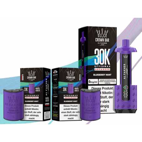 Al Fakher 30K Hypermax Blueberry Mint