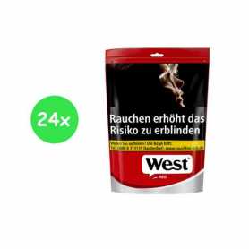 24 x West Red Tabak 100g Beutel
