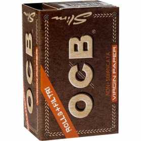 OCB Unbleached Rolls + Tips Virgin Papers