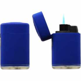 Atomic Elektronik Feuerzeug Blau Rubber Blaue Jetflamme