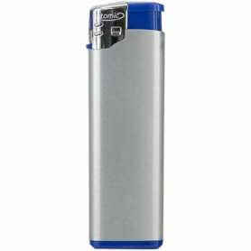 Atomic Feuerzeug Silber Blau F3