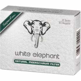 White Elephant Meerschaumfilter 9mm 40 Stück