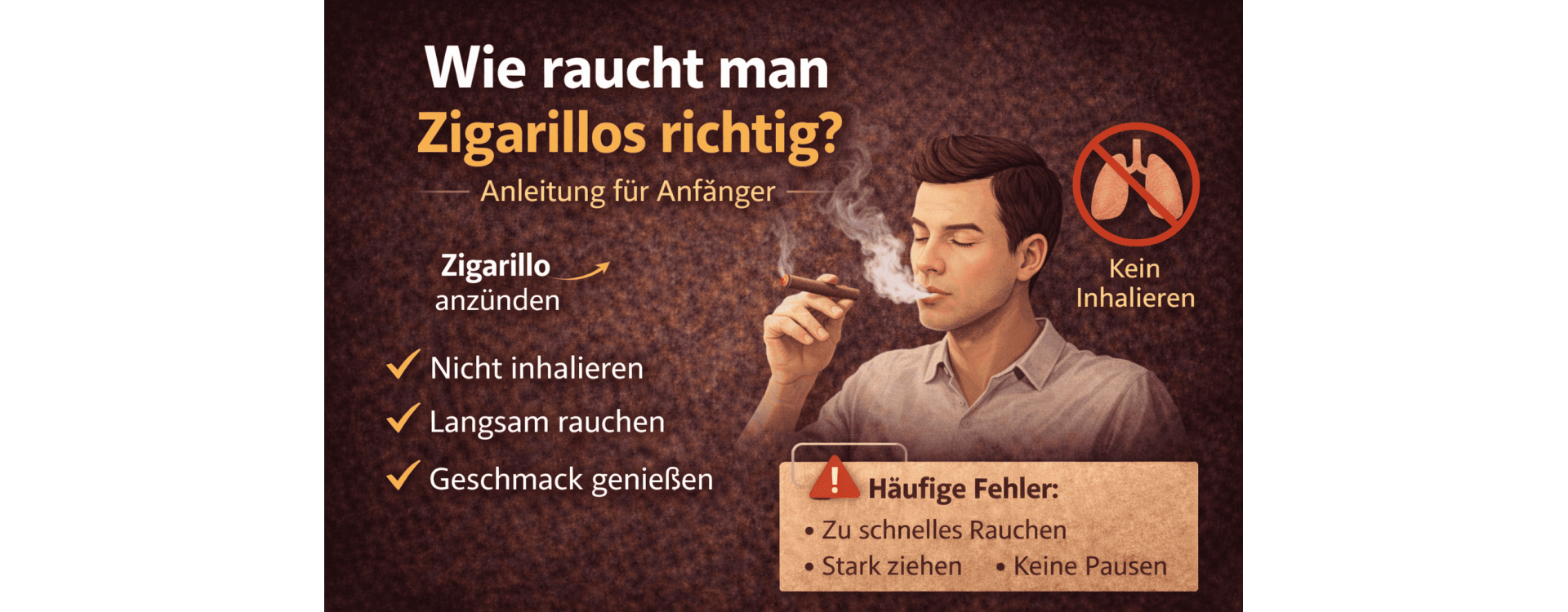 Wie raucht man Zigarillos richtig – Anleitung für Anfänger