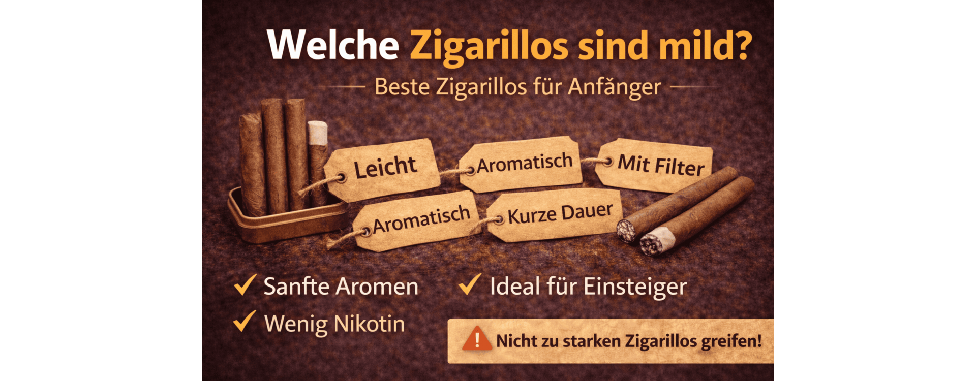 Welche Zigarren sind mild – Die besten Zigarren für Anfänger
